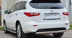 16 849 р. Защита заднего бампера (Ø75x42 мм, нержавейка) Russtal INFINITI JX35 (2012-2014)  с доставкой в г. Москва. Увеличить фотографию 4