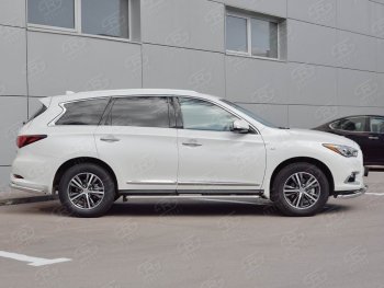 24 649 р. Широкая защита порогов с трубой диаметром 42 мм SLITKOFF v1  INFINITI QX60  L50 (2016-2021) рестайлинг  с доставкой в г. Москва. Увеличить фотографию 3