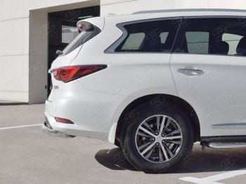 20 399 р. Одинарная защита заднего бампера из трубы диаметром 76 мм SLITKOFF INFINITI QX60 L50 рестайлинг (2016-2021)  с доставкой в г. Москва. Увеличить фотографию 3