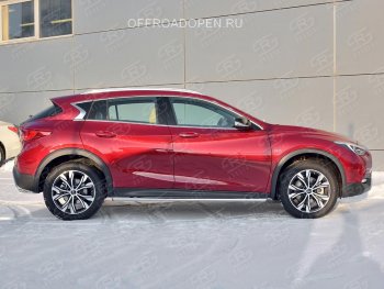 20 849 р. Защита порогов (Ø63 мм) SLITKOFF INFINITI QX30 H15E (2016-2020) (Вариант 2 (пластиковые заглушки))  с доставкой в г. Москва. Увеличить фотографию 3