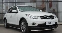 17 299 р. Одинарная защита переднего бампера из трубы диаметром 42 мм SLITKOFF INFINITI Qx50 J50 дорестайлинг (2013-2016)  с доставкой в г. Москва. Увеличить фотографию 4