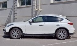 17 299 р. Защита порогов из круглой трубы диаметром 42 мм (рестайлинг) SLITKOFF  INFINITI Qx50  J50 (2013-2016) дорестайлинг  с доставкой в г. Москва. Увеличить фотографию 1