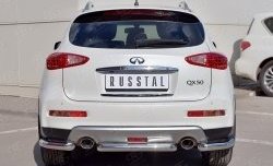 Защита заднего бампера (Ø63 мм, нержавейка) SLITKOFF INFINITI (Инфинити) Qx50 (КуХ50)  J50 (2013-2016) J50 дорестайлинг