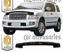 Дефлектор капота CA-Plastic INFINITI (Инфинити) QX56 (КуХ)  JA60 (2004-2007) JA60 дорестайлинг