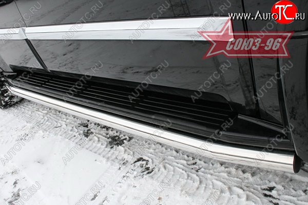 15 614 р. Защита порогов Souz-96 (d60) INFINITI QX56 JA60 рестайлинг (2007-2010)  с доставкой в г. Москва