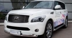 20 749 р. Защита переднего бампера (2 трубыØ76 и 63 мм, нержавейка) SLITKOFF INFINITI QX56 Z62 (2010-2013)  с доставкой в г. Москва. Увеличить фотографию 4