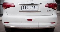 16 849 р. Защита заднего бампера (Ø75x42 мм, нержавейка) Russtal INFINITI QX56 Z62 (2010-2013)  с доставкой в г. Москва. Увеличить фотографию 1