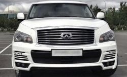 42 299 р. Передний бампер MzSpeed  INFINITI QX56  Z62 (2010-2013) (Неокрашенный)  с доставкой в г. Москва. Увеличить фотографию 1