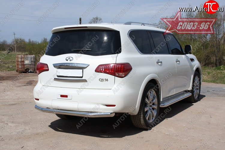 17 279 р. Защита заднего бампера Souz-96 (d76) INFINITI QX56 Z62 (2010-2013)  с доставкой в г. Москва