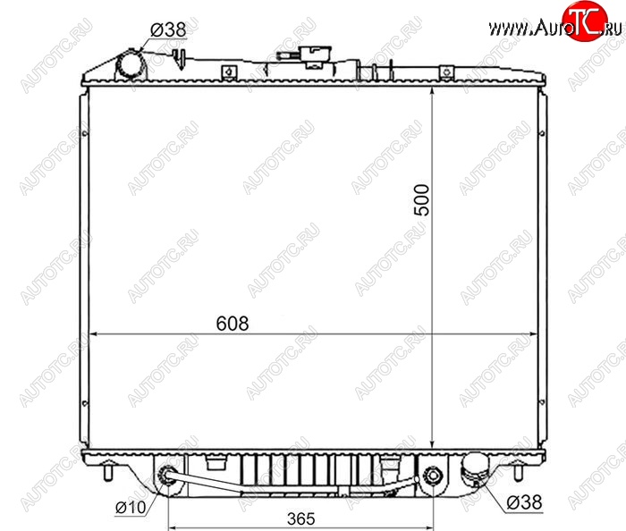 10 949 р. Радиатор двигателя (пластинчатый, АКПП) SAT Isuzu Bighorn UBS25GW,UBS69GW 5 дв. дорестайлинг (1991-1993)  с доставкой в г. Москва