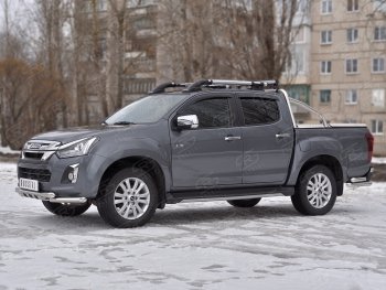 22 399 р. Защита переднего бампера (Ø 63 мм с клыками, нержавейка) SLITKOFF  Isuzu D-Max  RT85,TFR DoubleCab (2015-2021) рестайлинг  с доставкой в г. Москва. Увеличить фотографию 2