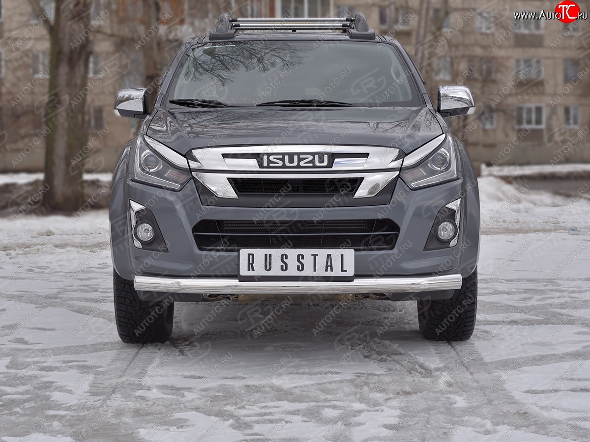 15 699 р. Защита переднего бампера (Ø 76 мм, нержавейка) SLITKOFF  Isuzu D-Max  RT85,TFR DoubleCab (2015-2021) рестайлинг  с доставкой в г. Москва