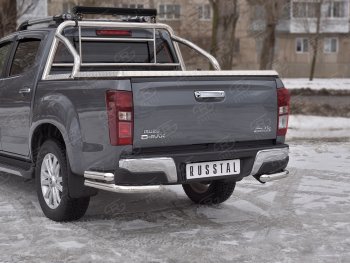 19 999 р. Защита заднего бампера (2 трубы Ø63 мм, нержавейка)  Isuzu D-Max  RT85,TFR DoubleCab (2015-2021) рестайлинг  с доставкой в г. Москва. Увеличить фотографию 2