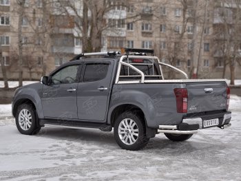 19 999 р. Защита заднего бампера (2 трубы Ø63 мм, нержавейка)  Isuzu D-Max  RT85,TFR DoubleCab (2015-2021) рестайлинг  с доставкой в г. Москва. Увеличить фотографию 3