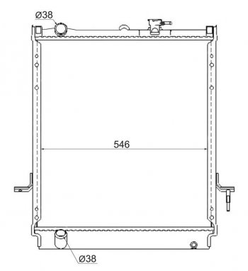 11 799 р. Радиатор двигателя (пластинчатый, 3.0, МКПП) SAT Isuzu Elf (NPR75)  дорестайлинг (1993-2004)  с доставкой в г. Москва. Увеличить фотографию 1