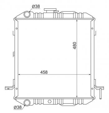 14 399 р. Радиатор двигателя (пластинчатый, 4.3, МКПП) SAT Isuzu Elf (NPR75)  дорестайлинг (1993-2004)  с доставкой в г. Москва. Увеличить фотографию 1