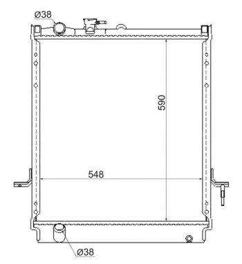 11 899 р. Радиатор двигателя (пластинчатый, 4.8/5.2, МКПП) SAT Isuzu Elf (NPR75)  дорестайлинг (1993-2004)  с доставкой в г. Москва. Увеличить фотографию 1