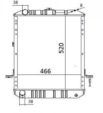 17 999 р. Радиатор двигателя NPR (пластинчатый, МКПП) SAT  Isuzu Elf (NPR75) (1993-2004)  дорестайлинг  с доставкой в г. Москва. Увеличить фотографию 1