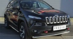 15 999 р. Одинарная защита переднего бампера (Trailhawk 63 мм) SLITKOFF Jeep Cherokee KL дорестайлинг (2014-2017)  с доставкой в г. Москва. Увеличить фотографию 2