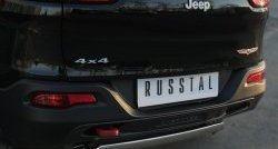 16 699 р. Защита заднего бампера (Trailhawk, Ø75x42 мм, нержавейка) Russtal Jeep Cherokee KL дорестайлинг (2014-2017)  с доставкой в г. Москва. Увеличить фотографию 3