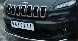 14 549 р. Одинарная защита переднего бампера из трубы диаметром 42 мм SLITKOFF Jeep Cherokee KL дорестайлинг (2014-2017)  с доставкой в г. Москва. Увеличить фотографию 4