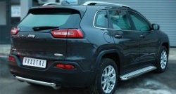 12 999 р. Одинарная защита заднего бампера из трубы диаметром 63 мм SLITKOFF Jeep Cherokee KL дорестайлинг (2014-2017)  с доставкой в г. Москва. Увеличить фотографию 3