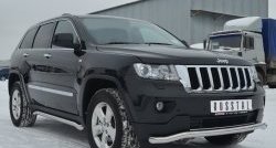 13 249 р. Защита переднего бампера (Ø63 мм волна, нержавейка) SLITKOFF Jeep Grand Cherokee WK2 дорестайлинг (2010-2013)  с доставкой в г. Москва. Увеличить фотографию 3