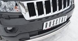 14 699 р. Одинарная защита переднего бампера диаметром 76 мм SLITKOFF Jeep Grand Cherokee WK2 дорестайлинг (2010-2013)  с доставкой в г. Москва. Увеличить фотографию 2