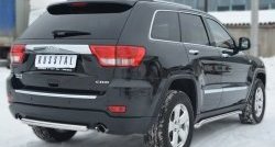 13 899 р. Одинарная защита заднего бампера из трубы диаметром 63 мм SLITKOFF Jeep Grand Cherokee WK2 дорестайлинг (2010-2013)  с доставкой в г. Москва. Увеличить фотографию 3