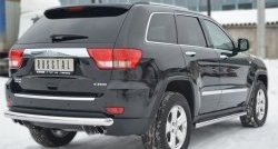 7 449 р. Одинарная защита заднего бампера из трубы диаметром 76 мм SLITKOFF Jeep Grand Cherokee WK2 дорестайлинг (2010-2013)  с доставкой в г. Москва. Увеличить фотографию 3