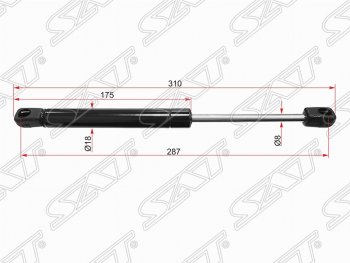 Упор капота SAT (газовый) Jeep (Джип) Grand Cherokee (Гран)  WJ (1998-2005) WJ