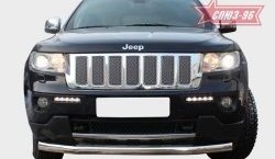 16 739 р. Защита переднего бампера одинарная Souz-96 (d76) Jeep Grand Cherokee WK2 дорестайлинг (2010-2013)  с доставкой в г. Москва. Увеличить фотографию 2