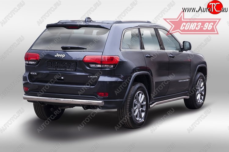 13 679 р. Защита заднего бампера Souz-96 рестайлинг (овал 75х42) Jeep Grand Cherokee WK2 дорестайлинг (2010-2013)  с доставкой в г. Москва