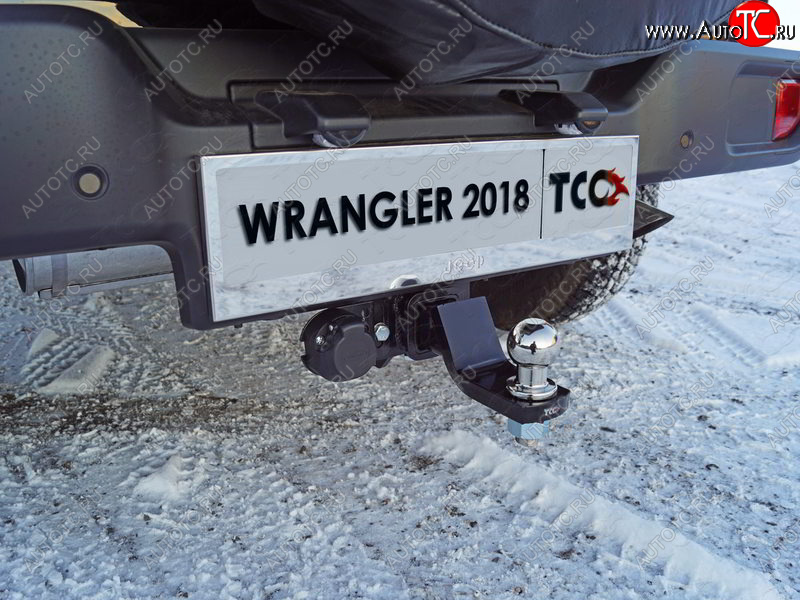 13 599 р. Фаркоп (тягово-сцепное устройство) TCC (2.0T)  Jeep Wrangler  JL (2018-2025) (Оцинкованный, шар E - оцинкованный)  с доставкой в г. Москва