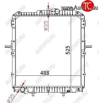 14 499 р. Радиатор двигателя SAT (пластинчатый, 2.4/2.7D, МКПП) KIA Bongo PU 4- дорестайлинг (2004-2012)  с доставкой в г. Москва