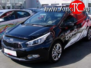 4 599 р. Дефлектор капота NovLine KIA Ceed 1 ED рестайлинг, хэтчбэк 5 дв. (2010-2012)  с доставкой в г. Москва