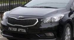 1 149 р. Реснички на фары RA KIA Cerato 3 YD дорестайлинг седан (2013-2016) (Неокрашенные)  с доставкой в г. Москва. Увеличить фотографию 2