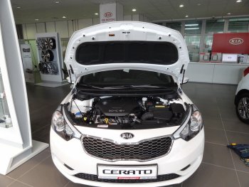 2 049 р. Упоры капота Russtal  KIA Cerato  3 YD (2013-2019) дорестайлинг седан, рестайлинг седан  с доставкой в г. Москва. Увеличить фотографию 1