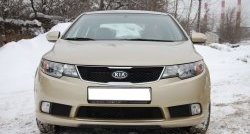 4 599 р. Накладка на передний бампер GT Dynamics KIA Cerato 2 TD седан (2008-2013) (Неокрашенная)  с доставкой в г. Москва. Увеличить фотографию 2