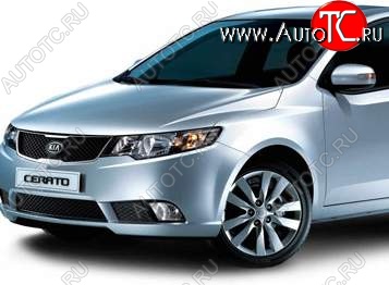 5 649 р. Левое крыло SAT (Тайвань) KIA Cerato 2 TD седан (2008-2013) (Неокрашенное)  с доставкой в г. Москва