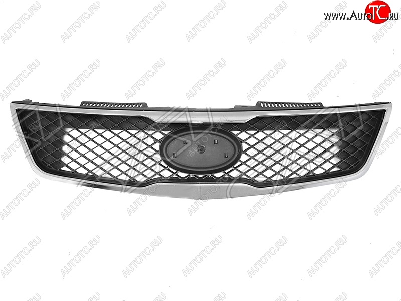 2 879 р. Решётка радиатора SAT (хром молдинг, дорестайлинг) KIA Cerato 2 TD седан (2008-2013) (Неокрашенная)  с доставкой в г. Москва