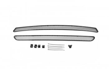 599 р. Сетка на бампер внешняя Arbori KIA Optima 4 JF дорестайлинг универсал (2015-2018) (Черная 15 мм)  с доставкой в г. Москва. Увеличить фотографию 1