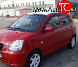 999 р. Комплект дефлекторов окон (ветровиков) 4 шт. (5 дв.) Russtal KIA Picanto 1 SA хэтчбэк 5 дв. дорестайлинг (2003-2007)  с доставкой в г. Москва