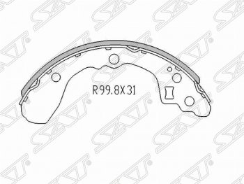 949 р. Колодки тормозные задние SAT KIA Rio 1 DC дорестайлинг седан (2000-2002)  с доставкой в г. Москва. Увеличить фотографию 1