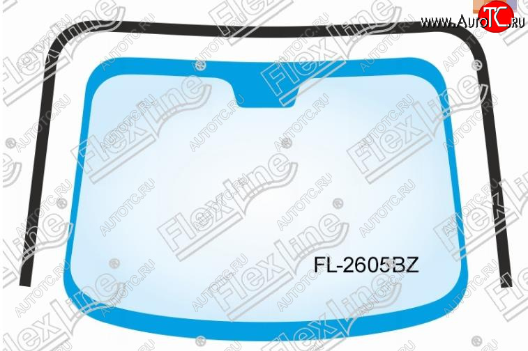 2 149 р. Молдинг лобового стекла FlexLine KIA Rio 2 JB дорестайлинг седан (2005-2009)  с доставкой в г. Москва