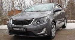 1 129 р. Реснички на фары RA KIA Rio 3 QB дорестайлинг седан (2011-2015) (Неокрашенные)  с доставкой в г. Москва. Увеличить фотографию 3