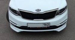 3 799 р. Накладки на передний бампер (рестайлинг) BS KIA Rio 3 QB рестайлинг седан (2015-2017) (Неокрашенная)  с доставкой в г. Москва. Увеличить фотографию 2