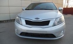 3 639 р. Решётка радиатора Pandora  KIA Rio  3 QB (2011-2015) дорестайлинг седан, дорестайлингхэтчбек5дв. (Неокрашенная)  с доставкой в г. Москва. Увеличить фотографию 2