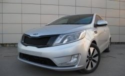 3 639 р. Решётка радиатора Pandora  KIA Rio  3 QB (2011-2015) дорестайлинг седан, дорестайлингхэтчбек5дв. (Неокрашенная)  с доставкой в г. Москва. Увеличить фотографию 7