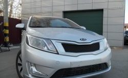 3 639 р. Решётка радиатора Pandora  KIA Rio  3 QB (2011-2015) дорестайлинг седан, дорестайлингхэтчбек5дв. (Неокрашенная)  с доставкой в г. Москва. Увеличить фотографию 8